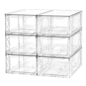 Drawers Storage, 6Pack Clear Stackable